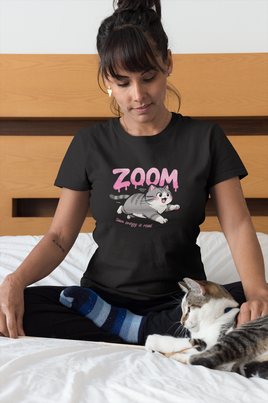 ZOOM Katzen T-Shirt - Cat Lover Shirt - Unisex Bio-Baumwolle